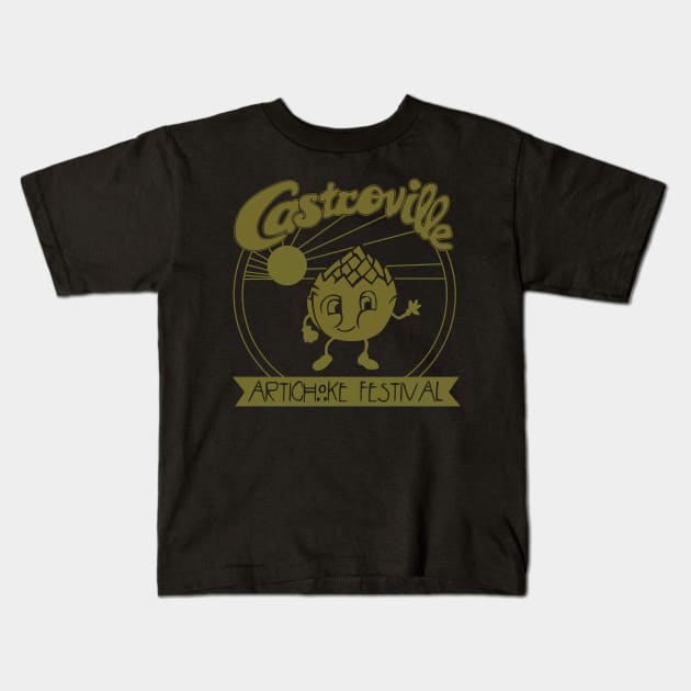 Castroville Artichoke Festival Kids T-Shirt by MindsparkCreative